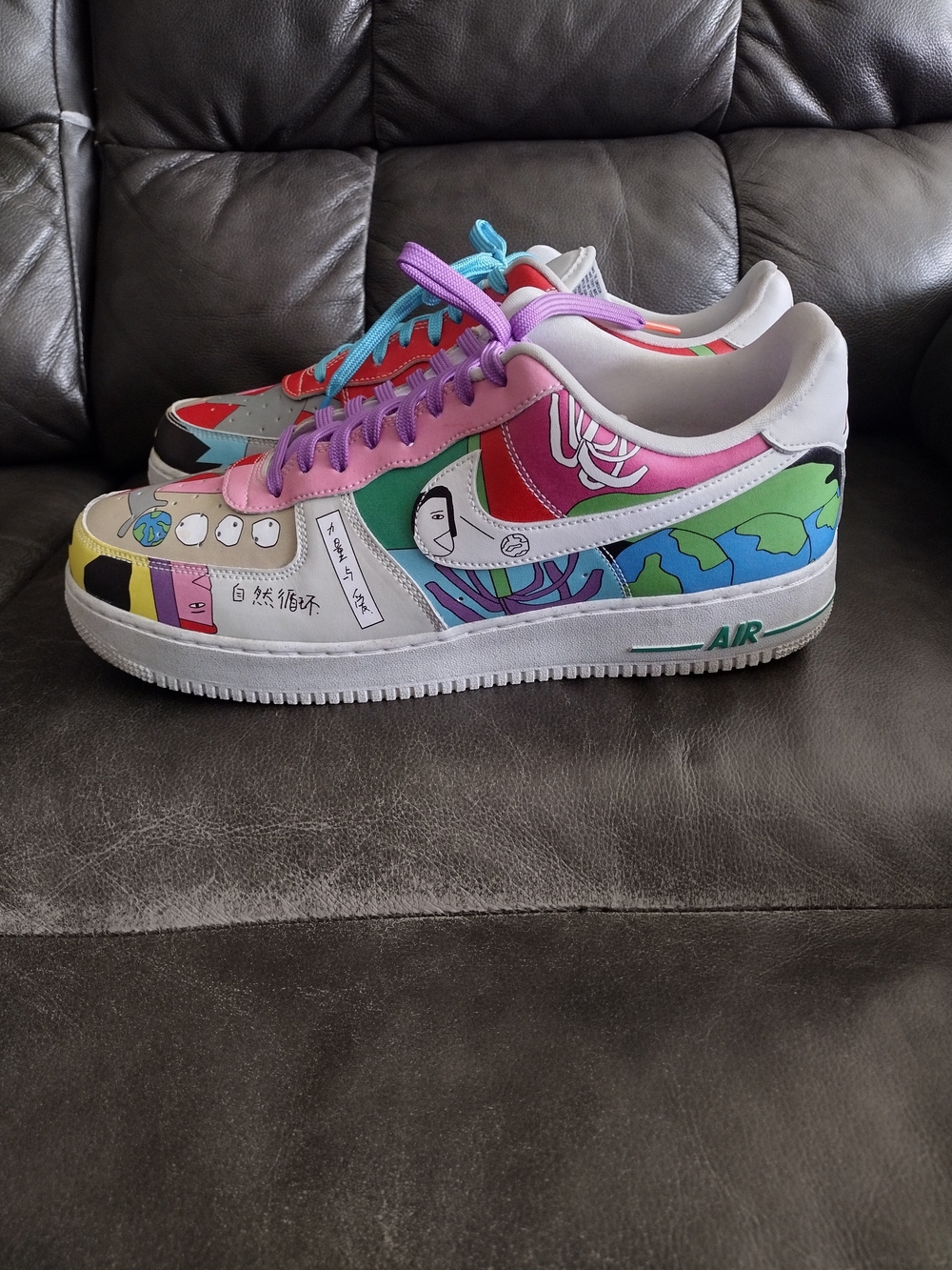 Nike x Ruohan Wang Air Force 1 Flyleather QS -CZ3990-900 AF1 SP (No Box)